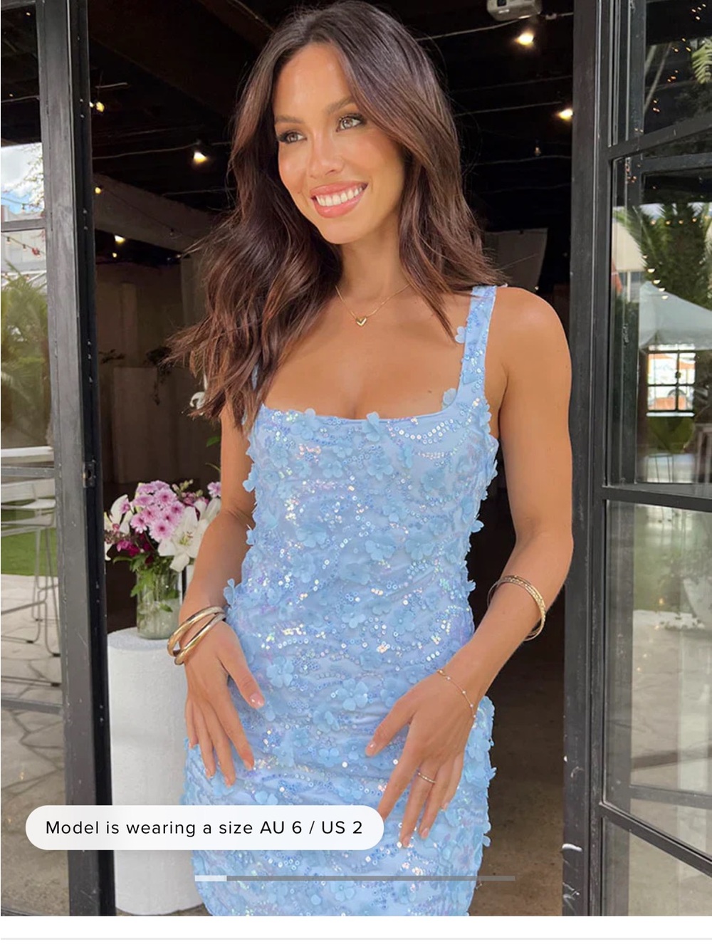 Beginning Boutique Light Blue Mini Dress